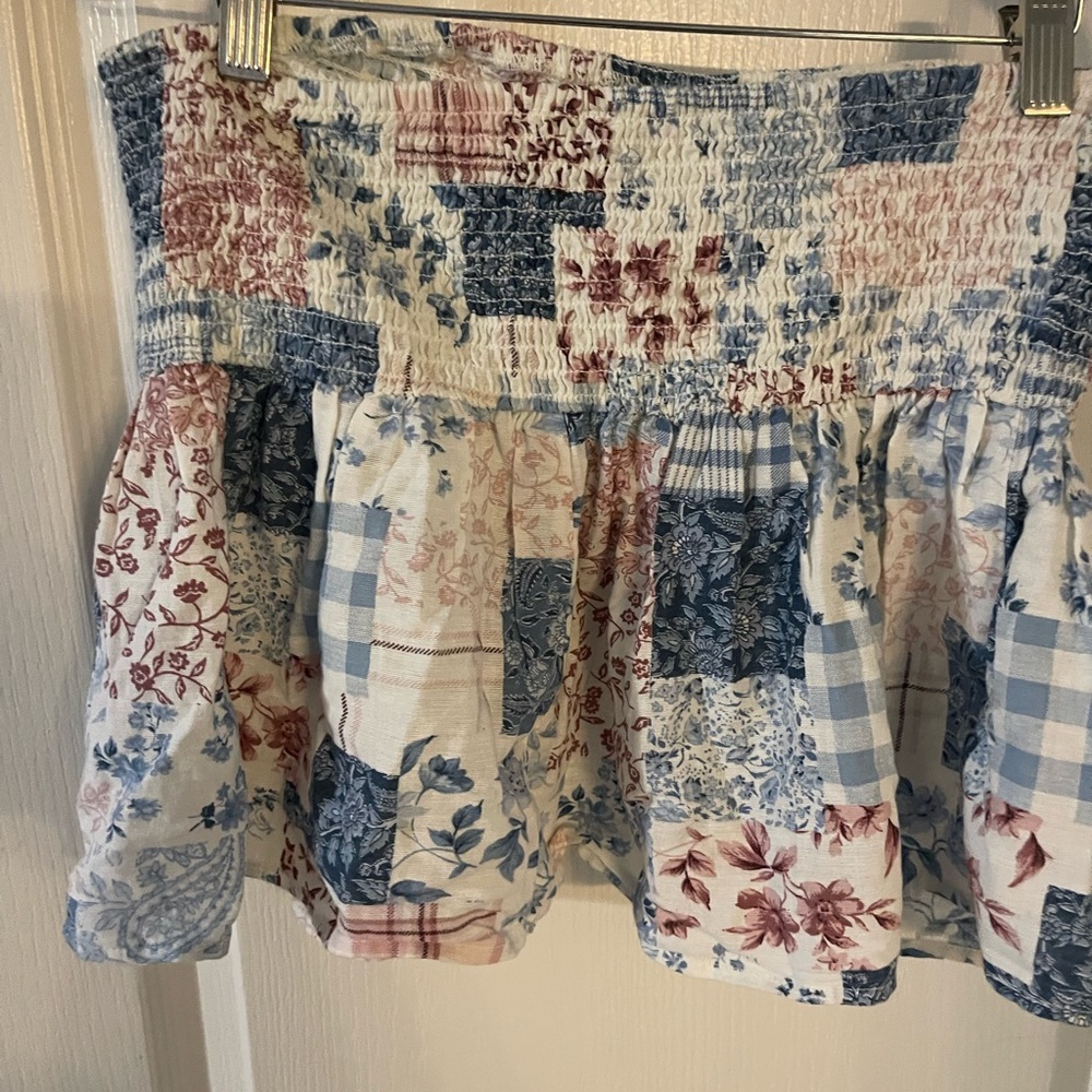 American Eagle Outfitters Patchwork Crop Top - Bl… - image 2